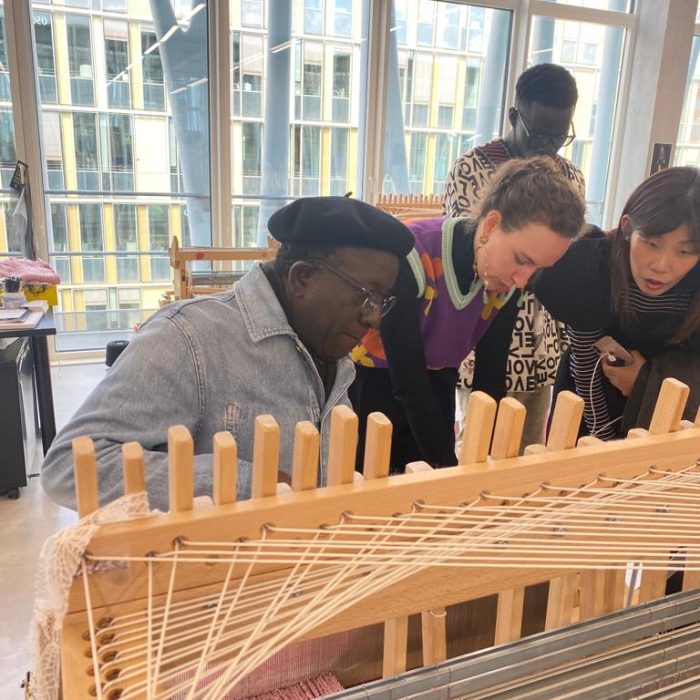 Exhibition “Sur le fil: From Dakar to Paris”, held at La Galerie du 19M in Paris, in collaboration with the CHANEL Group.